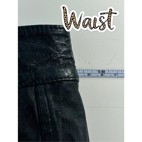 Bagatelle Womens Streetwear Black Leather Flat Front Tapered Leg Chino Pants 14 - Picture 12 of 14